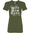 Wife Mom Boss Women's T-Shirt (Multi size)