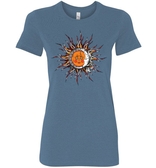 Sun & Moon Women's Slim Fit T-Shirt
