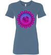 Om Fuschia Women's Slim Fit T-Shirt