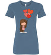 Girl with Hearts Balloons Women's Matching T-Shirt