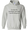 Sorry For The Things I Said Adult & Youth Hoodie
