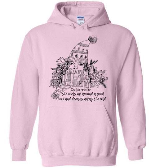 She Curls Up Around A Good Book Adult  & Youth Hoodie