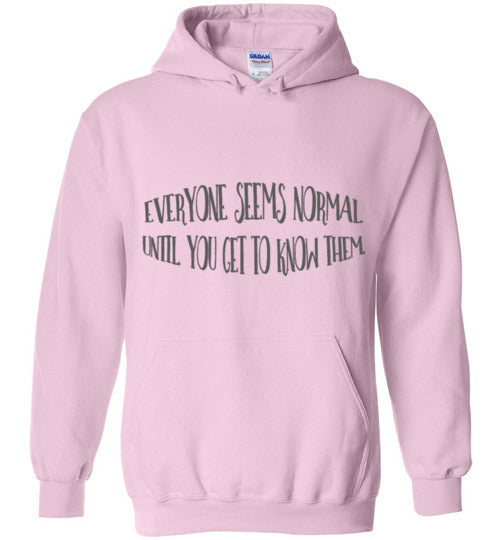 Everyone Seems Normal Until You Get To Know Them Adult & Youth Hoodie