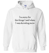 Sorry For The Things I Said Adult & Youth Hoodie