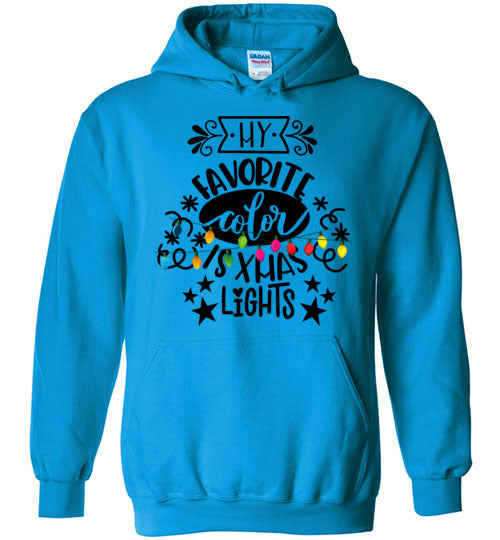 My Favorite Color is Christmas Lights Adult & Youth Hoodie
