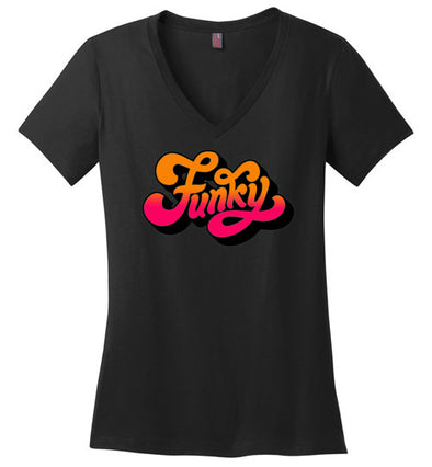 Funky Women's V Neck T-Shirt
