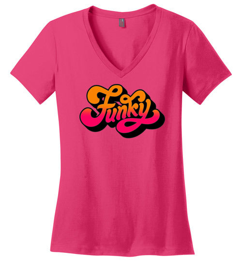 Funky Women's V Neck T-Shirt