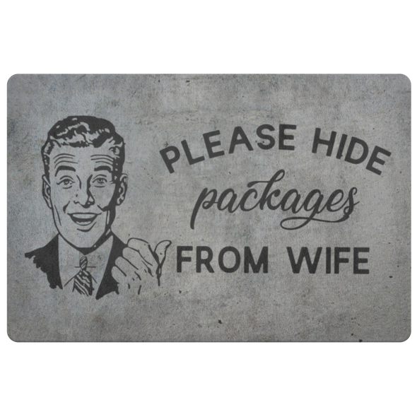 Please Hide Packages from My Wife Floor Mat