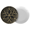 Black & Gold 10" Dinner Plate