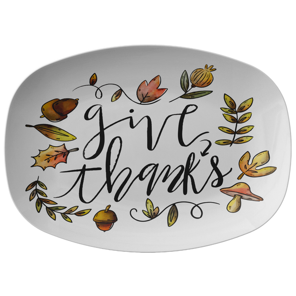 Give Thanks 10” x 14” Serving Platter