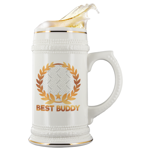 Best Buddy 22oz Beer Stein Personalized by Con Gusto