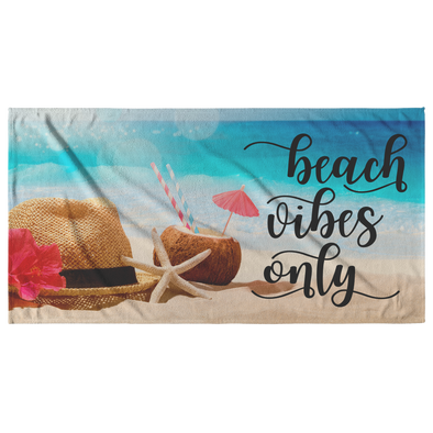 Beach Vibes Only Beach Towel