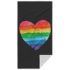 Rainbow Heart Beach Towel