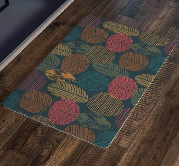 Dark Autumn Forest Indoor Floor Mat