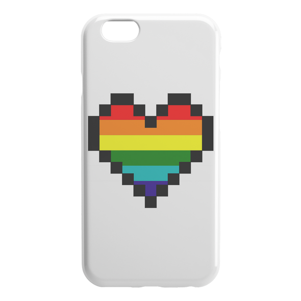Pixelated Pride Heart iPhone Case