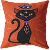 Third Eye Black Cat Throw Pillow