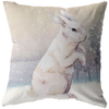 AMazing Winter Rabbit Throw Pillow