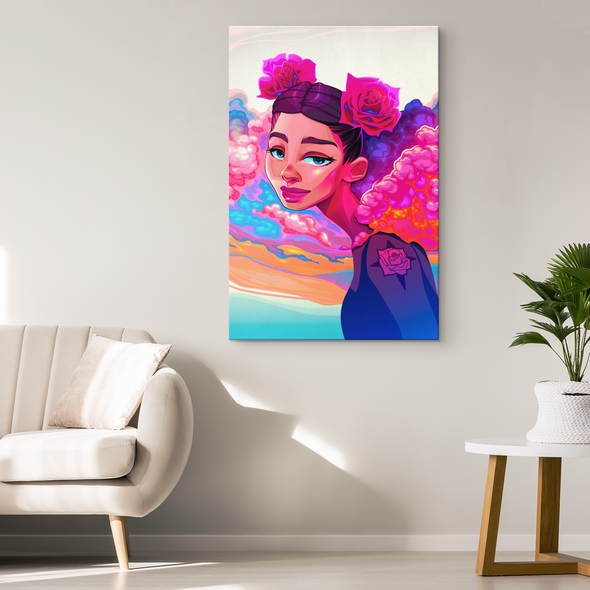 Rosie in the Clouds Canvas Wall Art