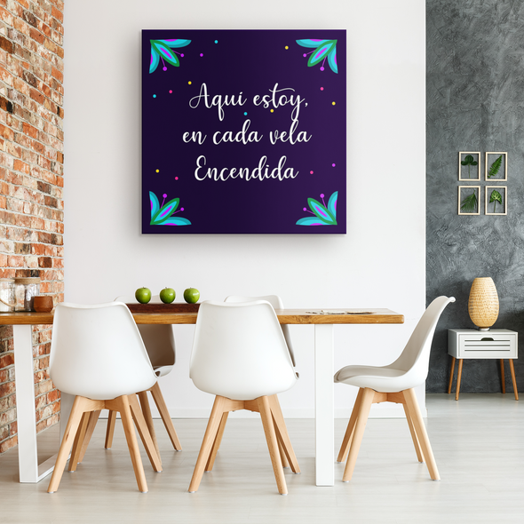 En Cada Vela Encendida Canvas Wall Art