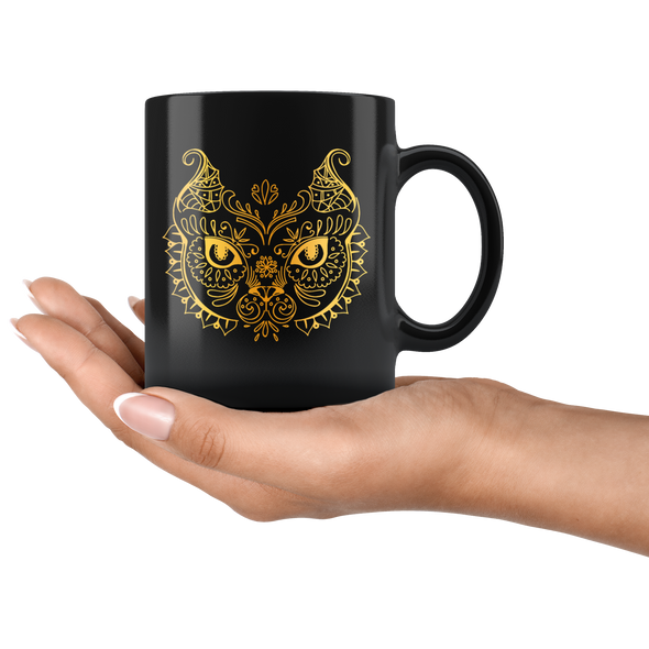 Mystical Cat 11oz Black Mug