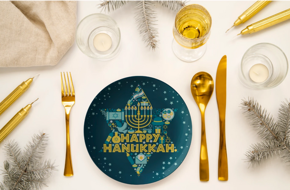 Love & Light - Happy Hanukkah 10” Dinner Plate