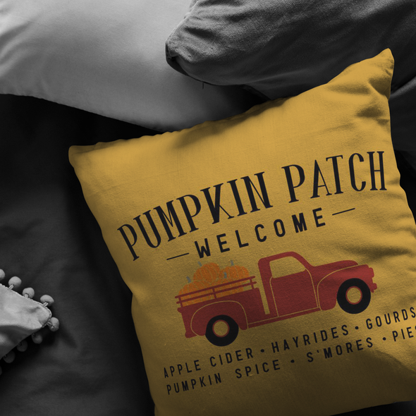 Pumpkin Patch Throw Pillow