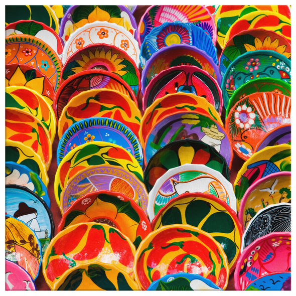 Beautifull Mexican Handcraft Canvas Wall Art