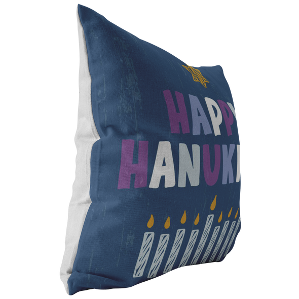 Wishing Happy Hanukkah Throw Pillow