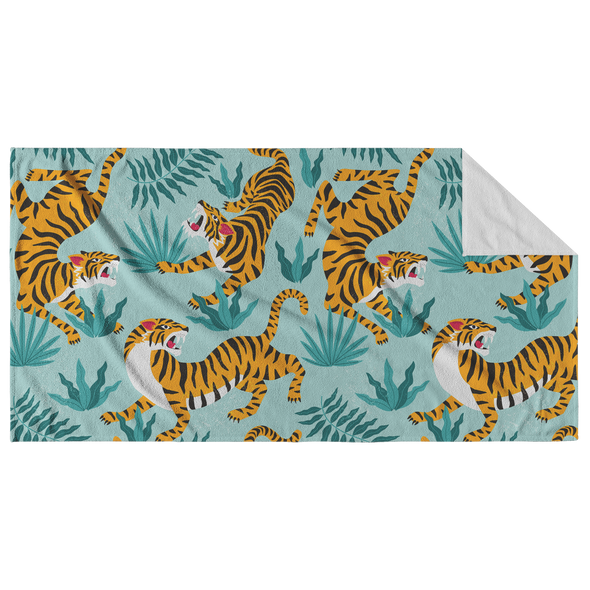 Roaring Tigers Beach Towel