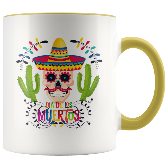 Dia de los Muertos Skull Mariachi 11oz Accent Mug