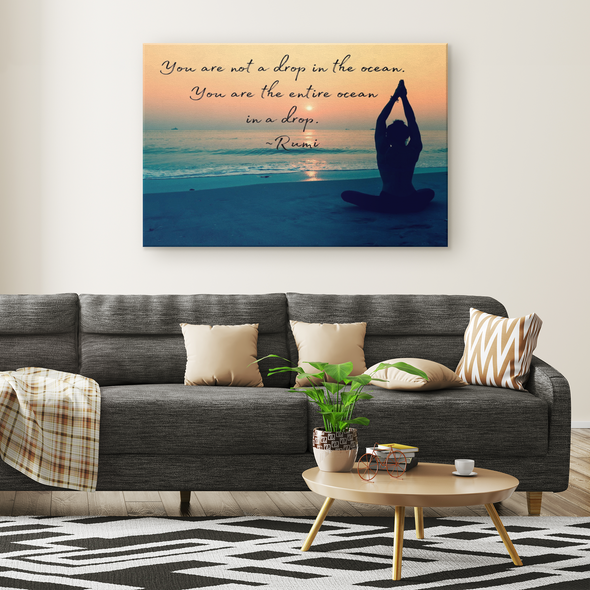 Rumi You Are The Entire Ocean In A Drop Canvas Wall Art