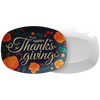 Happy Thanksgiving Steel Blue 14" Serving Platter