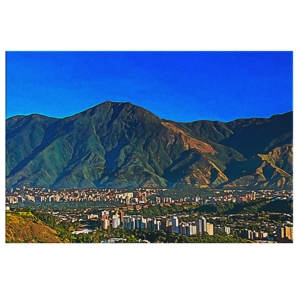 El Avila en Caracas, Venezuela Oleo Style Painting Canvas Wall Art