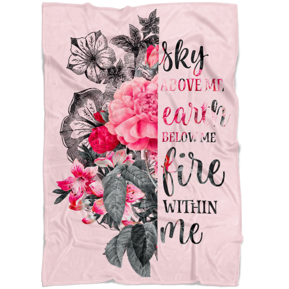 Sky, Earth, Fire Fleece Blanket