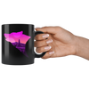 Purple Wolf 11oz Black Mug