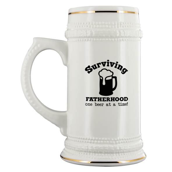 Surviving Fatherhood One Beer At A Time 22oz Beer Stein