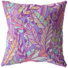 Purple Boho Feather Throw Pillow