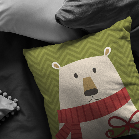 A Beary Merry Christmas Throw Pillow