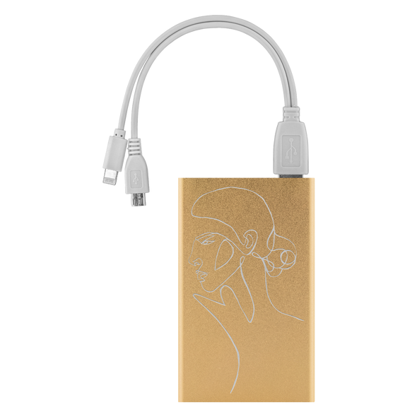 Modern Line Drawing Power Bank