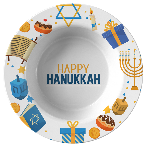 Happy Hanukkah 8.5” Bowl