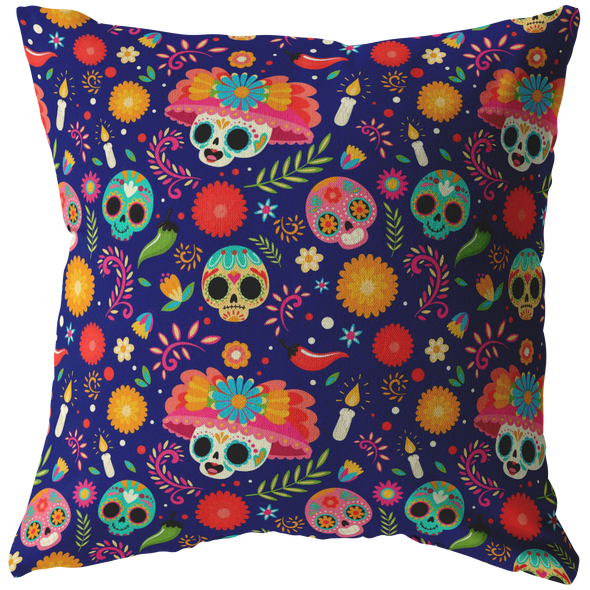 Flowers for the Dead Throw Pillow