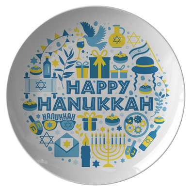 Happy Hanukkah 10" Dinner Plate