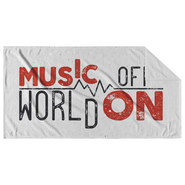 Music On World Off Beach Towel