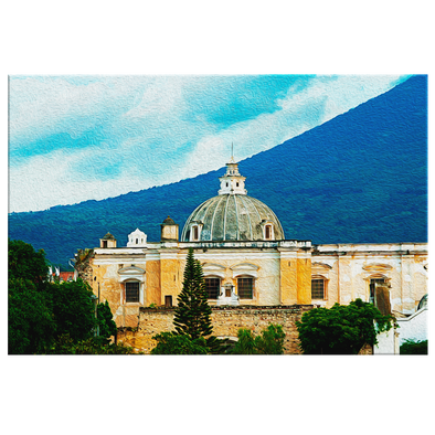 Iglesia San Fransico El Grande, Guatemala Oleo Style Painting Canvas Wall Art