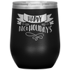 Happy AlcoHolidays 12oz Wine Tumbler