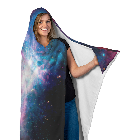 Immersed In The Galaxy Hooded Blanket
