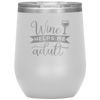 Wine Helps Me Adult 12oz Wine Tumbler