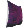 Purple Night Cementery Throw Pillow