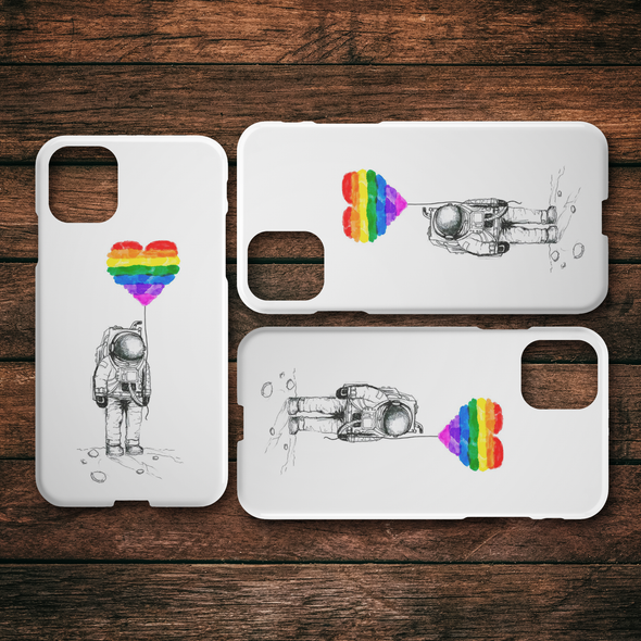 Astronaut and Pride iPhone Case