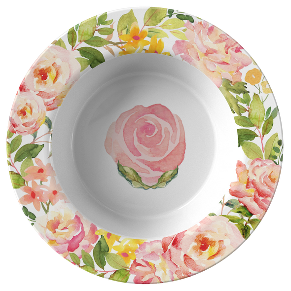 Delicate Pink Flowers Spring Bowl